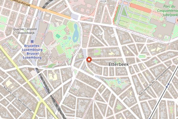 Map showing Beers Bank in Brussels