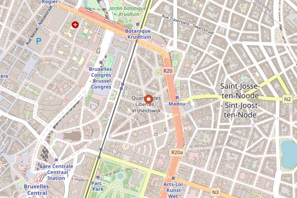 Map showing Caberdouche in Brussels
