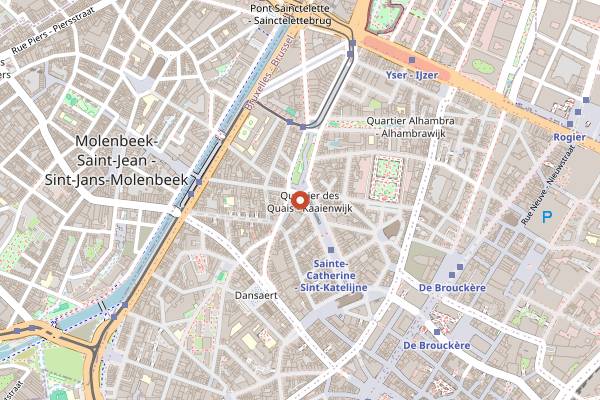 Map showing Le Cheval Marin in Brussels