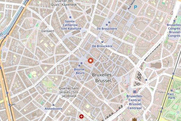 Map showing Le Cirio in Brussels