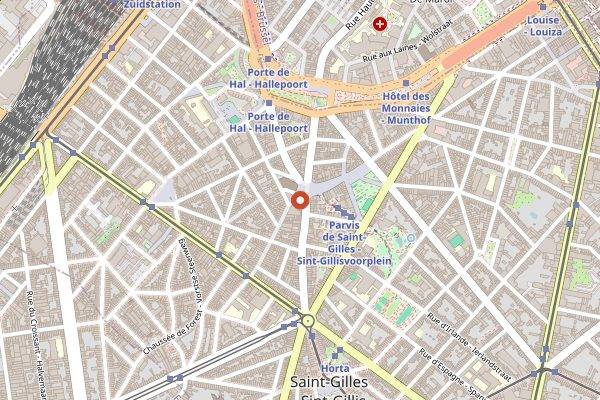Map showing Le Verschueren in Brussels