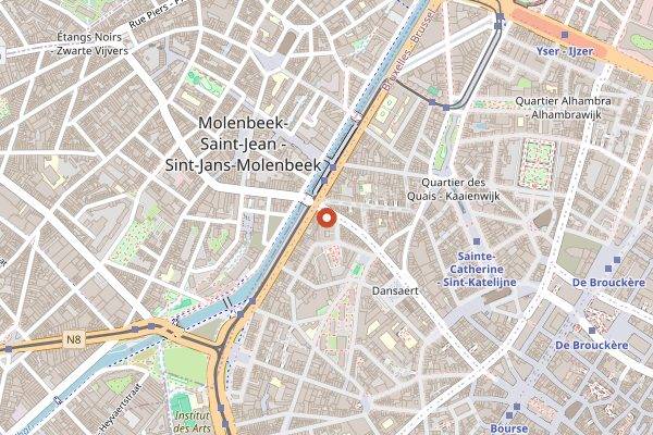 Map showing Brussels Beer Project in Brussels