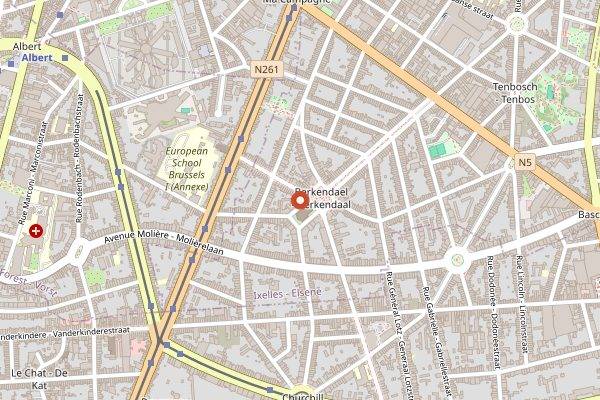 Map showing BATCH in Brussels
