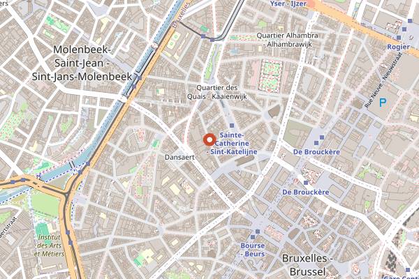 Map showing Chicago Café in Brussels