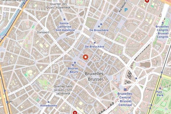 Map showing Peck 47 in Brussels
