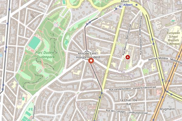 Map showing Cosi Come in Brussels