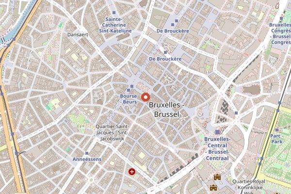 Map showing Fritland in Brussels