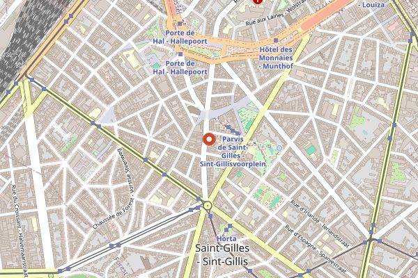 Map showing Marche du Midi Stalls in Brussels