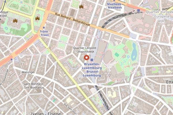 Map showing Spuntino in Brussels