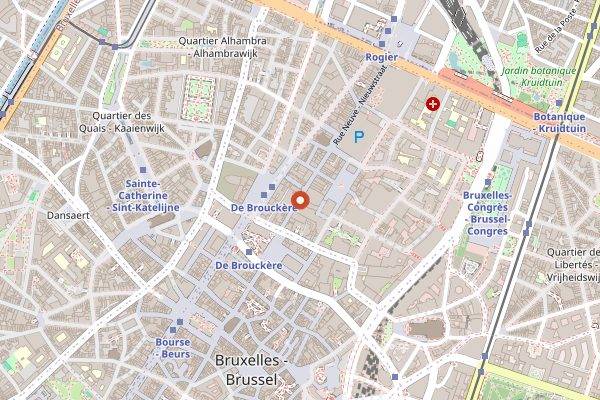 Map showing Vitalgaufre in Brussels