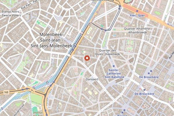 Map showing Honest Coffee in Brussels