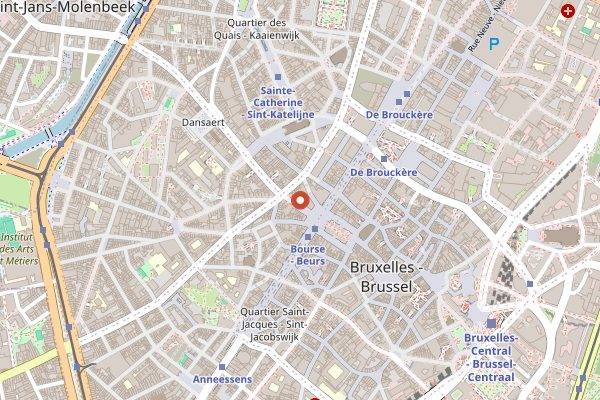 Map showing OR Coffee Bar in Brussels