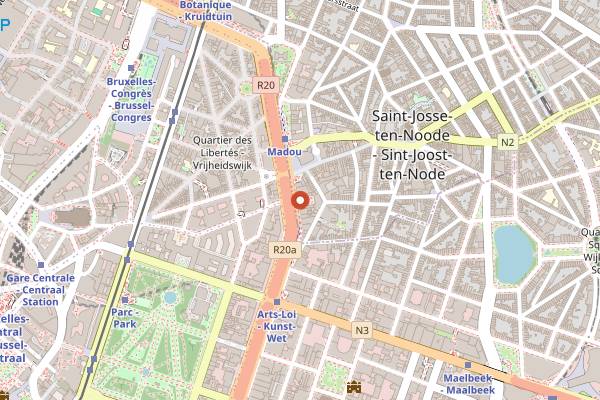 Map showing Tandem in Brussels