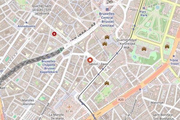 Map showing Au Vieux Saint Martin in Brussels