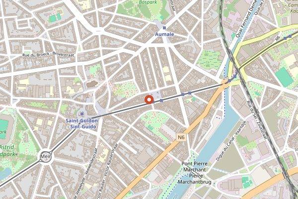 Map showing Friture Rene in Brussels