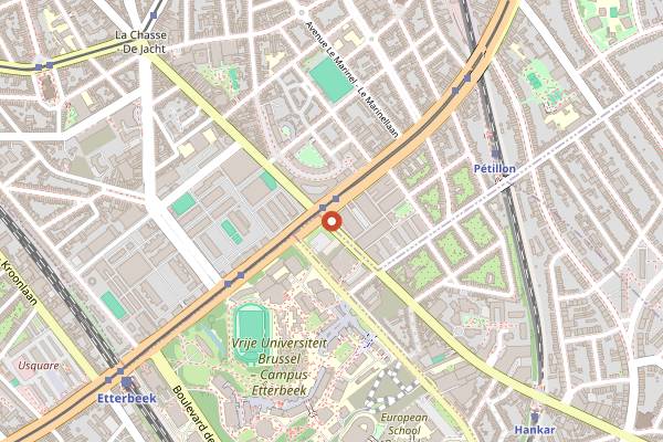 Map showing Le Mess in Brussels
