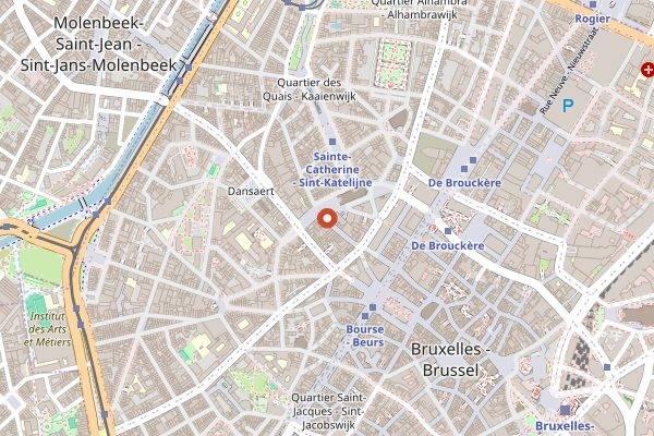 Map showing Noordzee Mer du Nord in Brussels