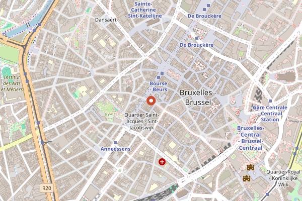 Map showing Thaiburi in Brussels