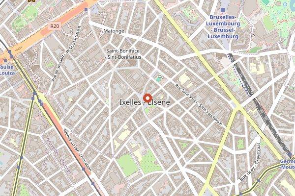 Map showing Volle Gas in Brussels