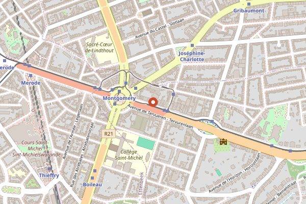Map showing Javry Coffee Roasters in Brussels