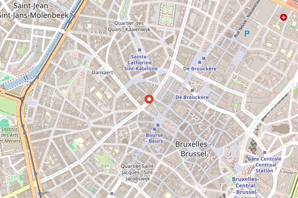 Map showing Wide Awake Coffee in Brussels