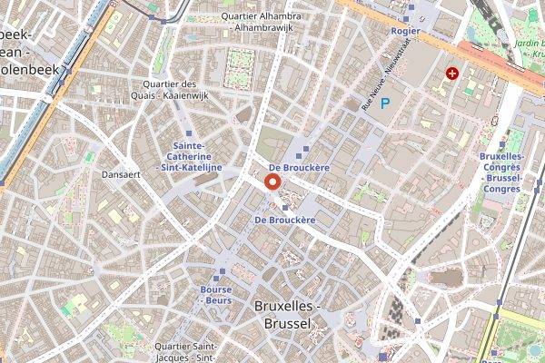 Map showing Exki in Brussels