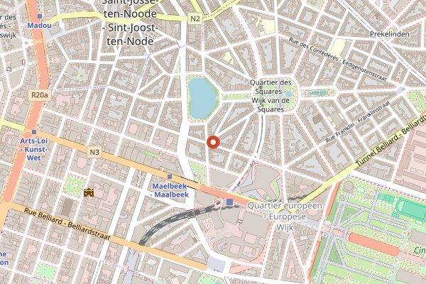 Map showing Le Botaniste in Brussels