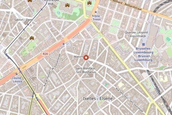 Map showing Mumtaz in Brussels
