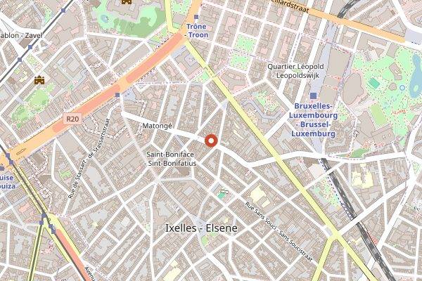 Map showing Shezan in Brussels