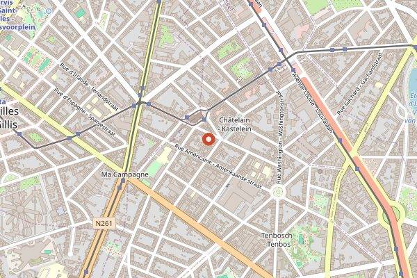 Map showing TAN Restaurant in Brussels