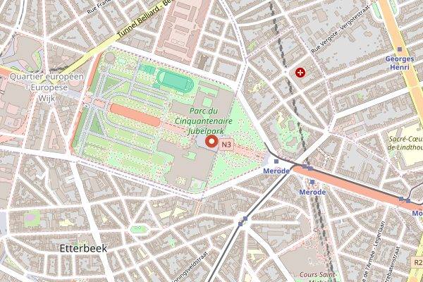 Map showing Brussels Food Festival in Brussels