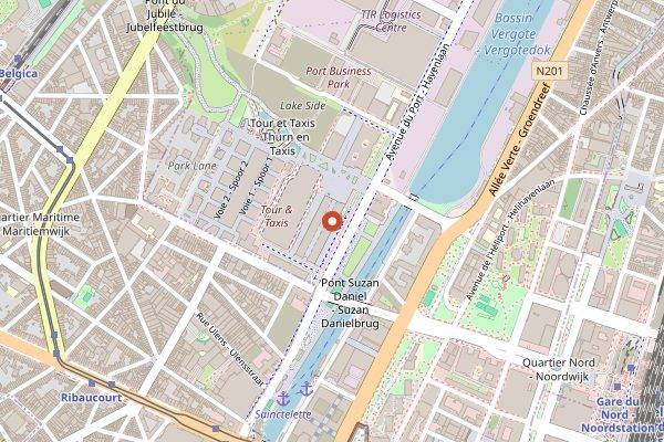 Map showing Salon du Chocolat Brussels in Brussels