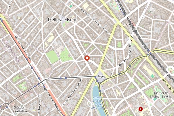 Map showing Humus x Hortense in Brussels