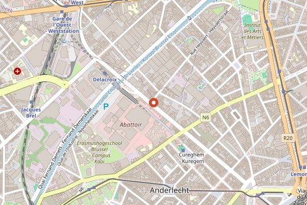 Map showing La Paix in Brussels