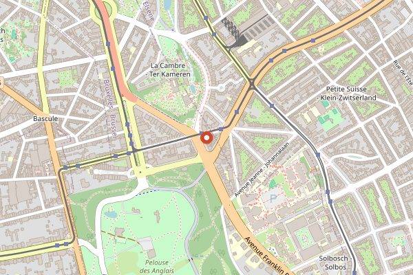 Map showing La Truffe Noire in Brussels