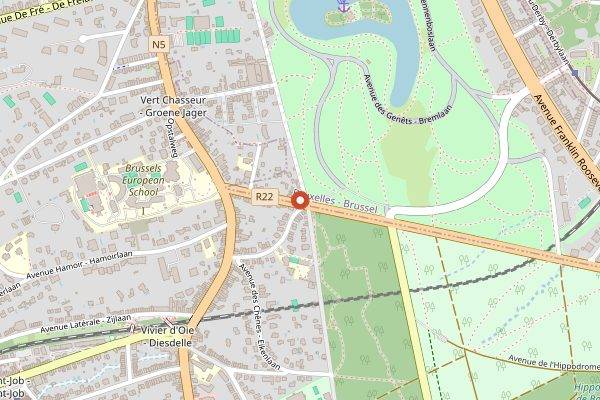 Map showing La Villa Lorraine in Brussels