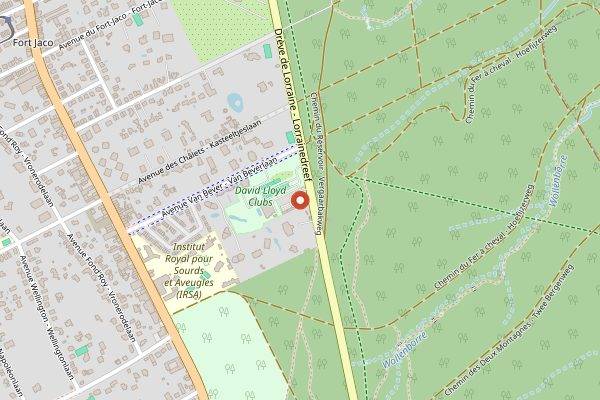 Map showing Le Chalet de la Foret in Brussels