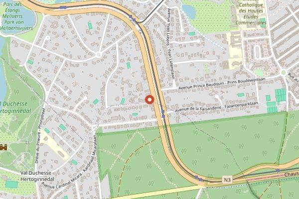 Map showing Menssa in Brussels
