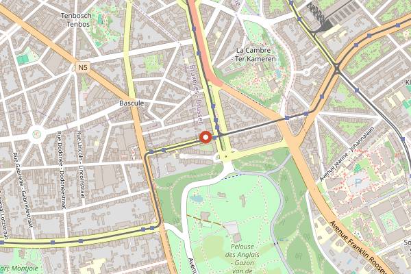 Map showing Osteria Romana in Brussels