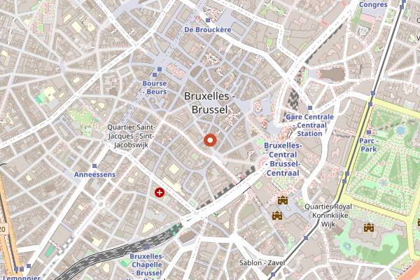 Map showing Caspian in Brussels