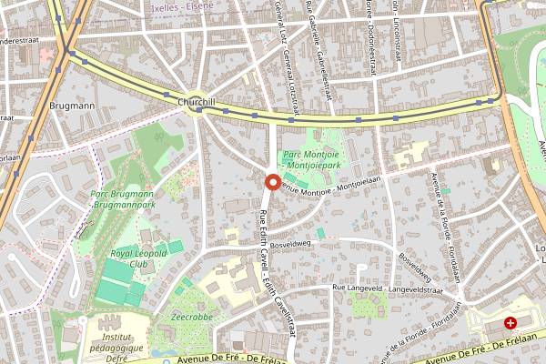 Map showing Chez Musette in Brussels