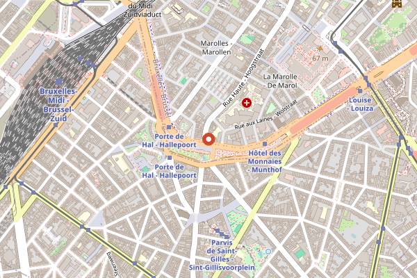 Map showing Le Bistro in Brussels
