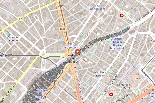 Map showing Rio do Texas in Brussels