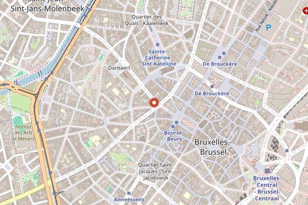 Map showing L'Archiduc in Brussels