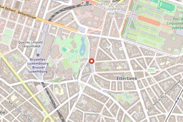 Map showing Maison Antoine in Brussels