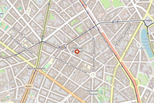 Map showing Marche du Chatelain in Brussels