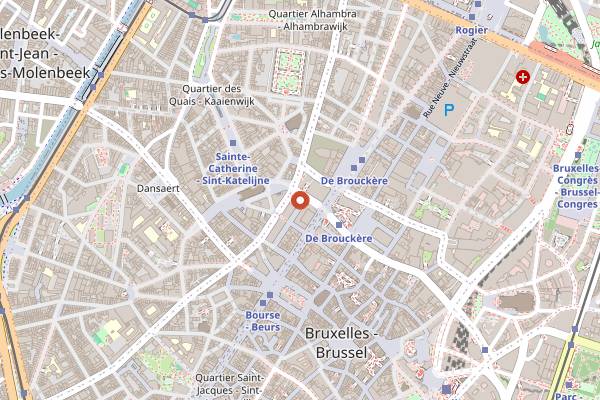 Map showing 58 Rooftop in Brussels