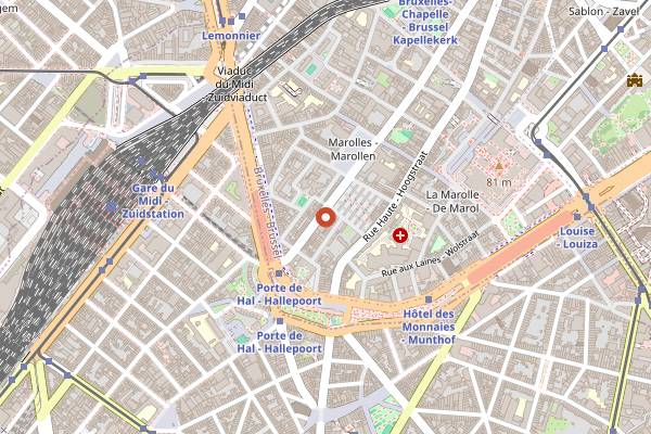 Map showing Fuse in Brussels