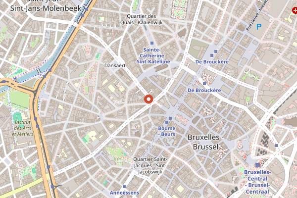 Map showing L'Archiduc in Brussels
