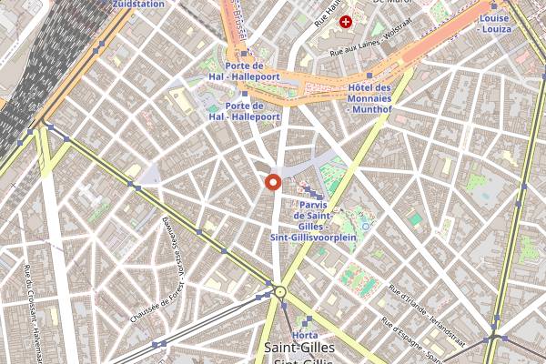 Map showing Le Verschueren in Brussels